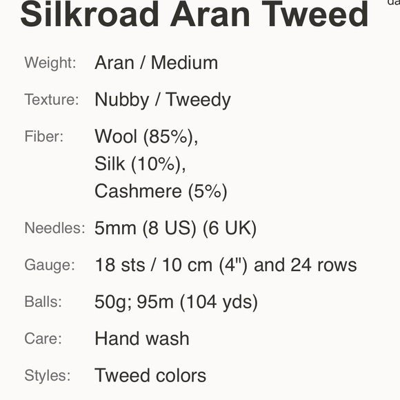 Jo Sharp Silkroad Aran Tweed Luxury Yarn 500gm total (10-50gm skeins rolled up) - Picture 8 of 8